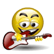 Emoticone musique joue guitare