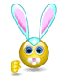 Emoticone paques lapin bb
