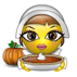 Emoticone halloween gateau citrouille