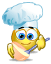 Emoticone nourriture cuisinier chef