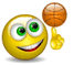 Emoticone sport jongle ballon de basket