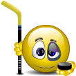 Emoticone sport hockey sur glace